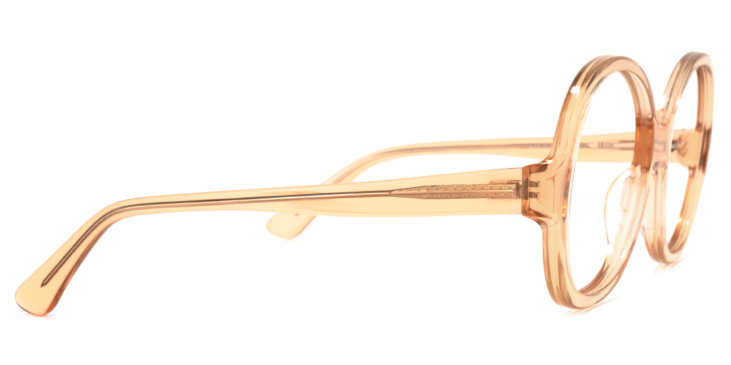 Bryan Round Orange Glasses | ZEELOOL UK3