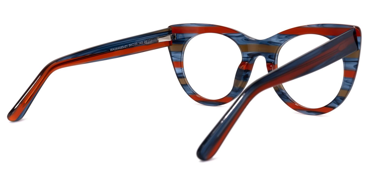 Aronia Cateye Blue-Red Glasses | ZEELOOL UK4