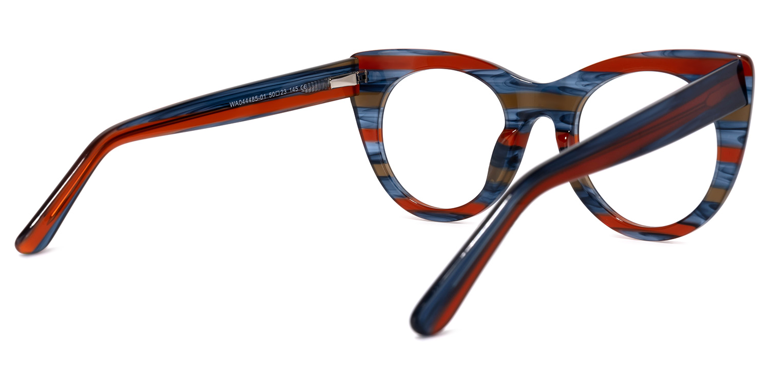 Aronia Cateye Blue-Red Glasses | ZEELOOL UK4