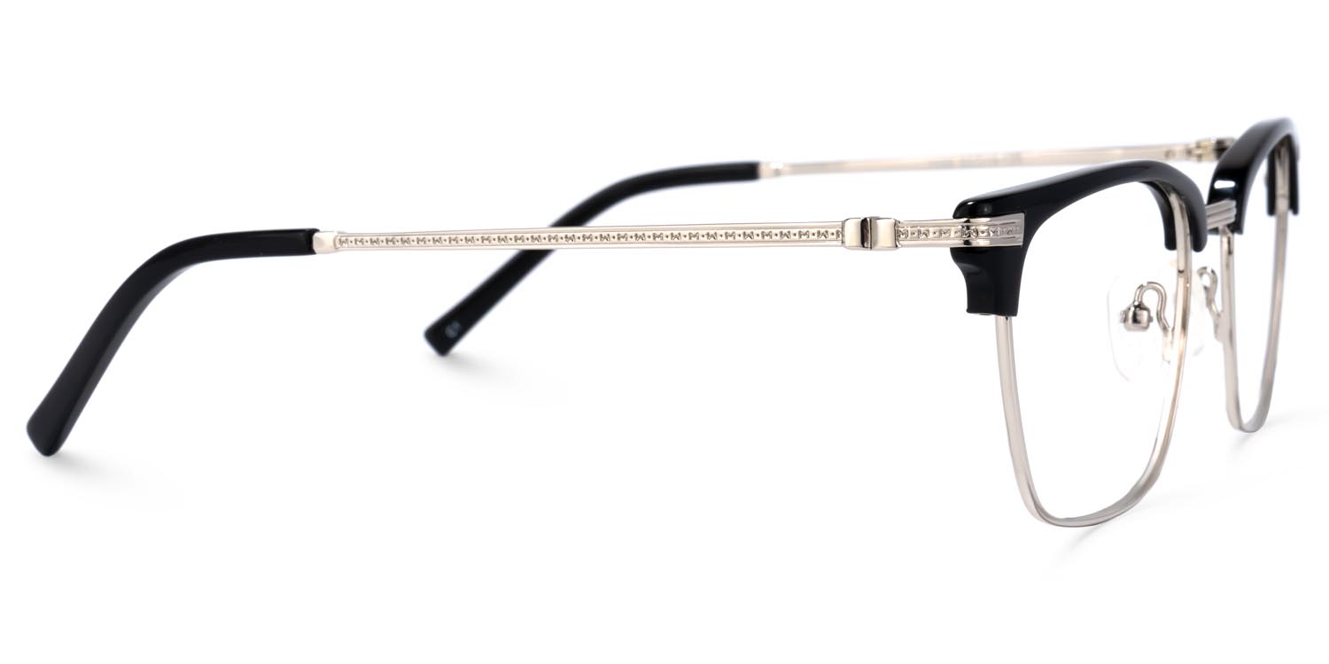 Simmons Browline Black Glasses | ZEELOOL UK3