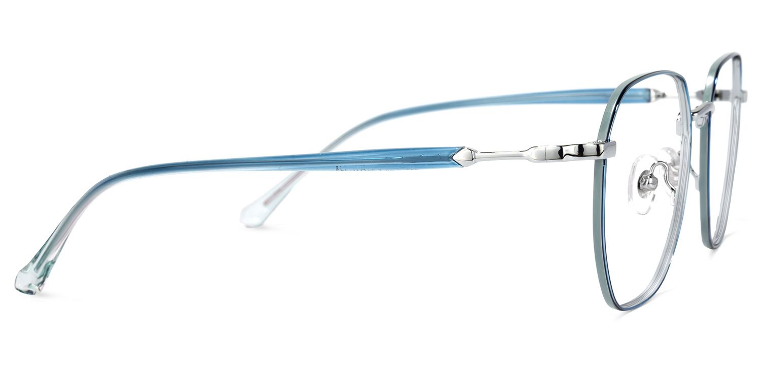 Veronica Geometric Blue Glasses | ZEELOOL UK3