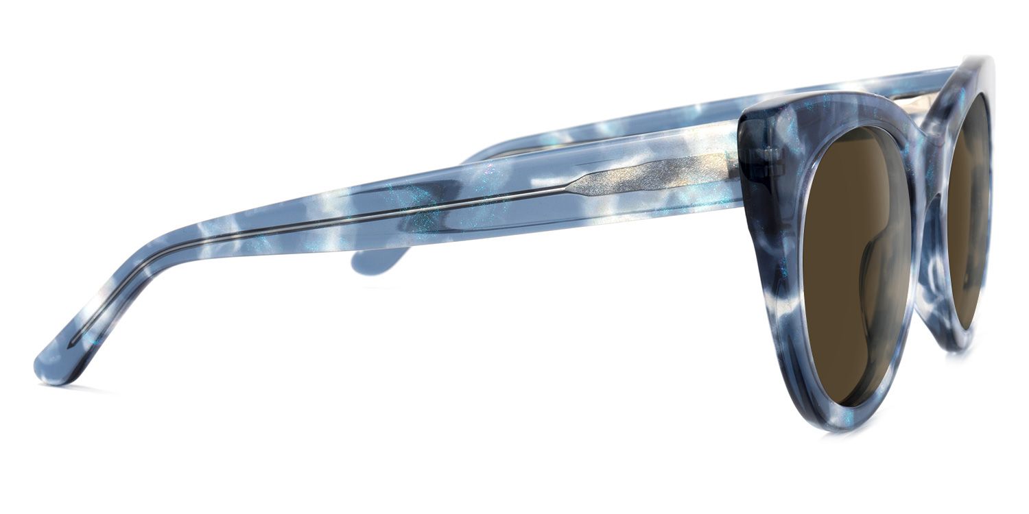 Starry Cateye Blue Sunglasses | ZEELOOL UK2