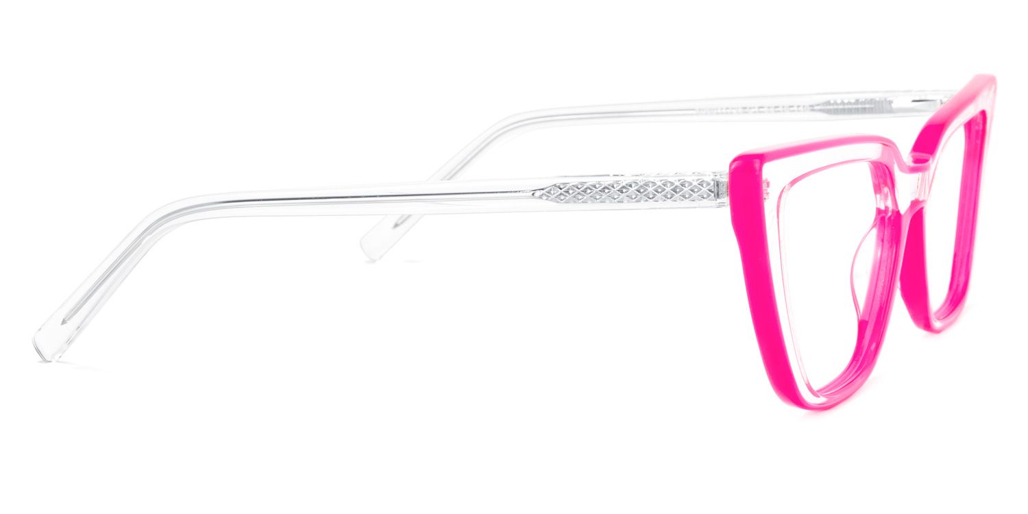 Yosef Eyeglasses, Cyber Bright Pink Cat Eye Frame Glasses4