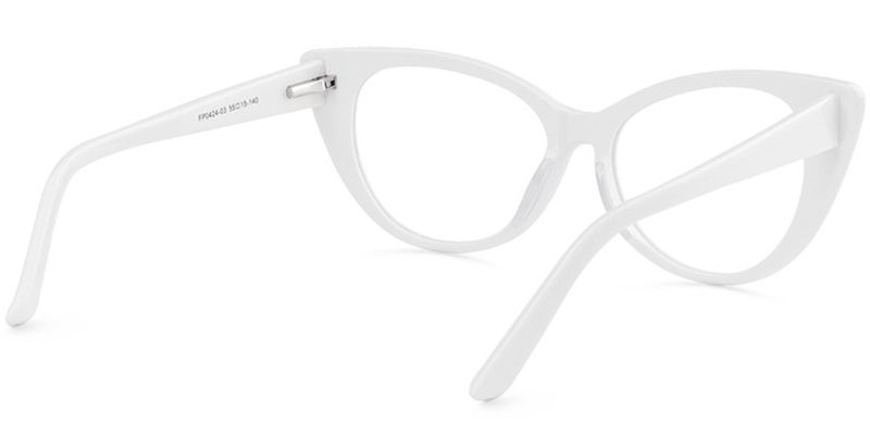 Cat Eye White Glasses | ZEELOOL UK5