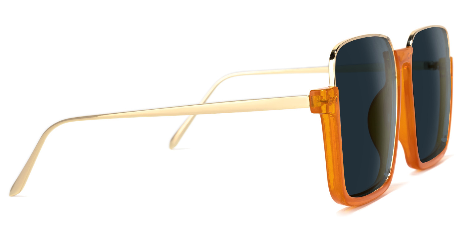 Velez Square Orange Sunglasses | ZEELOOL UK2