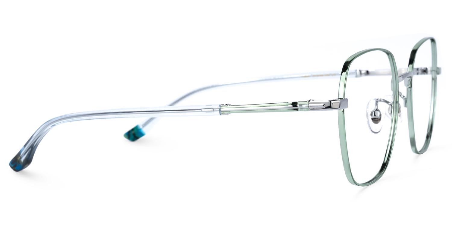 Lakeisha Square Green Glasses | ZEELOOL UK3