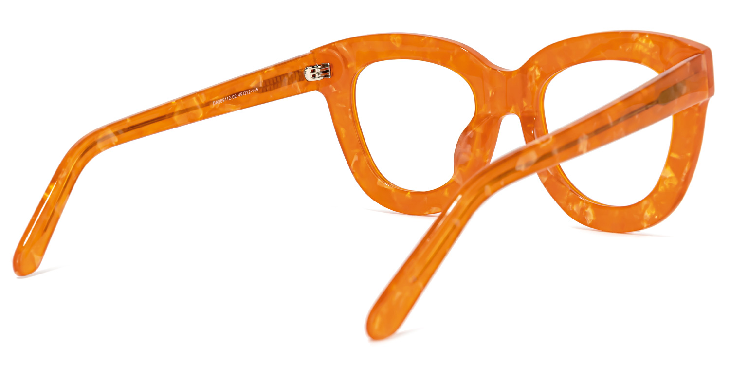 Mercado Cateye Orange Glasses4