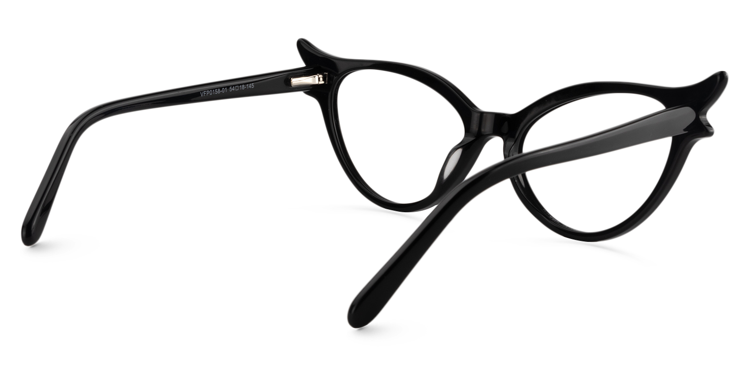 Judy Cat Eye Black Glasses | ZEELOOL UK5