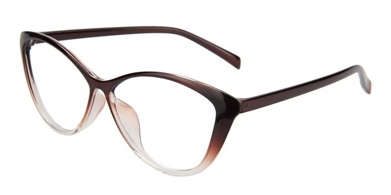 Iris Cat Eye Brown Glasses | ZEELOOL UK2