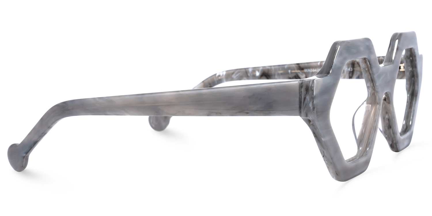 Barreto Geometric Gray Glasses | ZEELOOL UK3