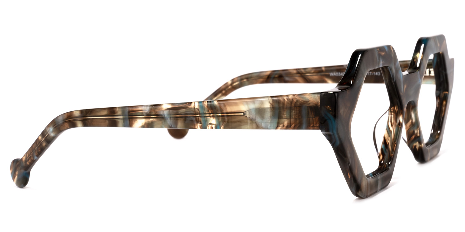 Barreto Geometric Brown Eyeglasses with Bold Frames3