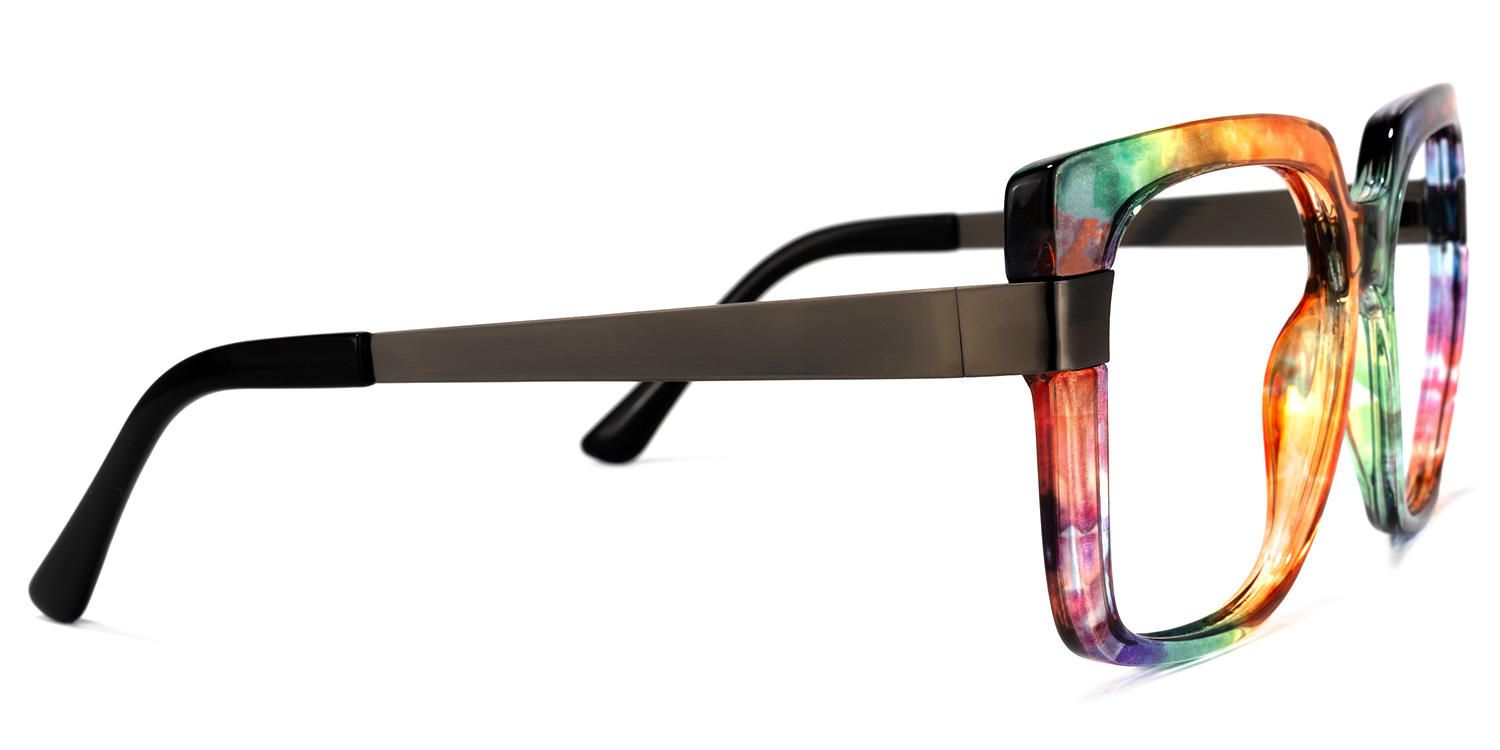 Yaida Square Multicolor Frame Glasses | ZEELOOL UK2