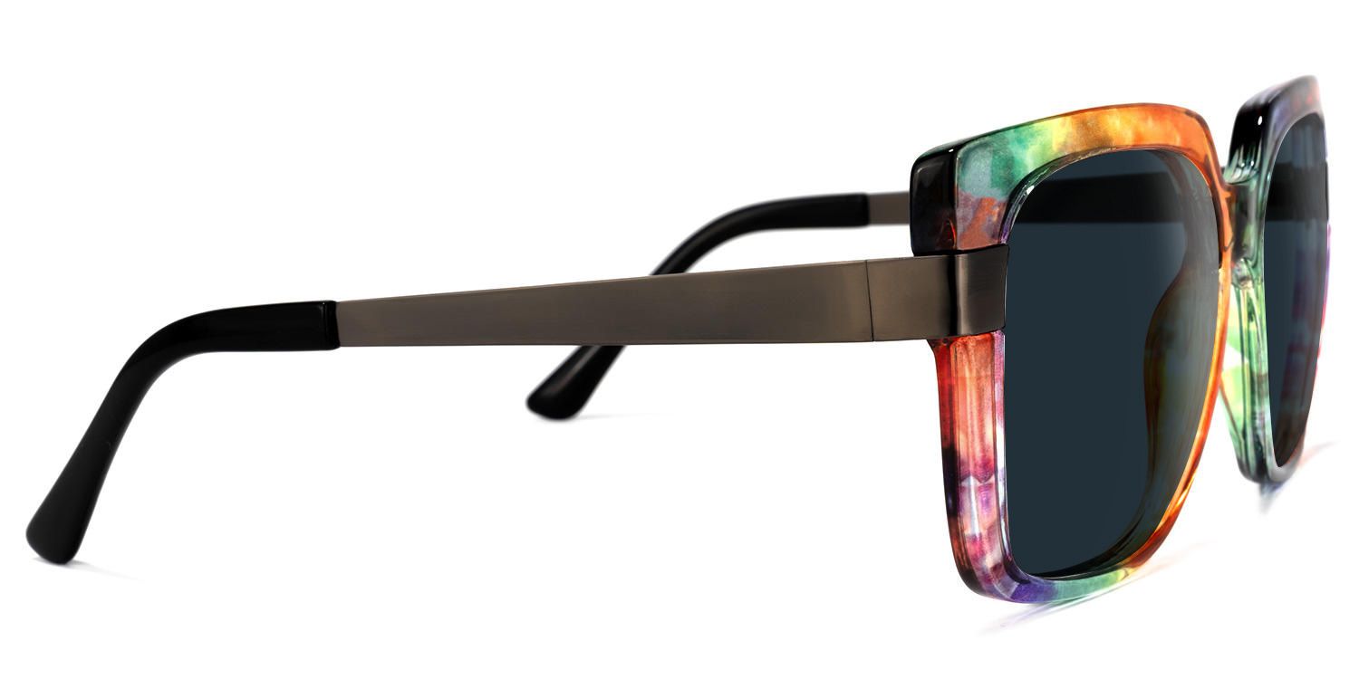 Yaida Square Multicolor Sunglasses | ZEELOOL UK2