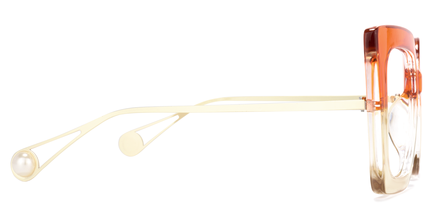 Qatar Square Orange Frame Glasses and Two-Tone Frames3