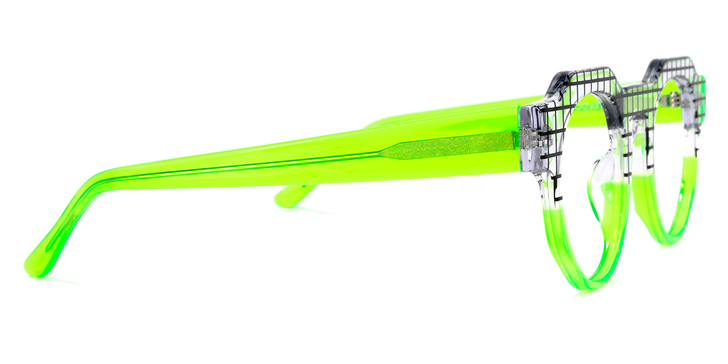 Karla Geometric Green Glasses3