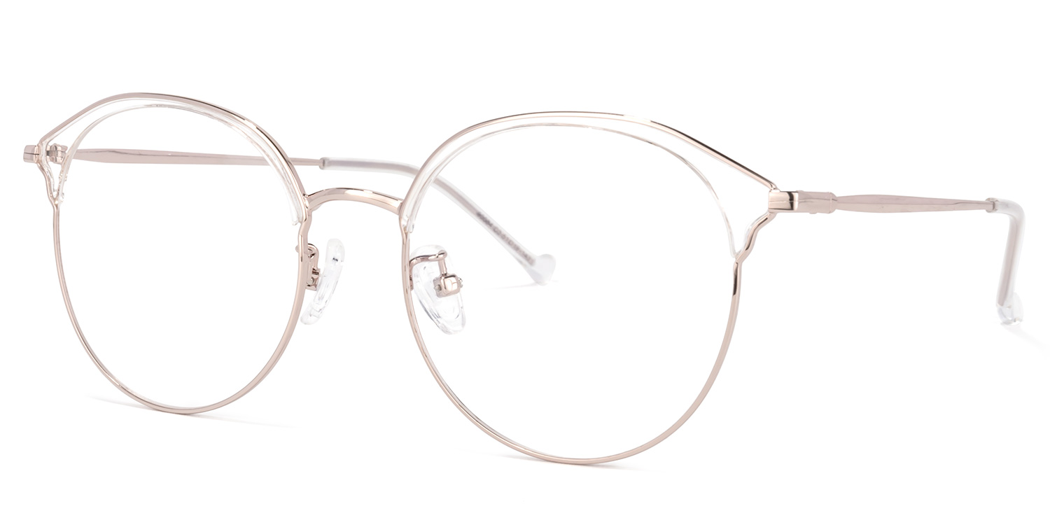 Edwards Geometric Rose-Gold Glasses1