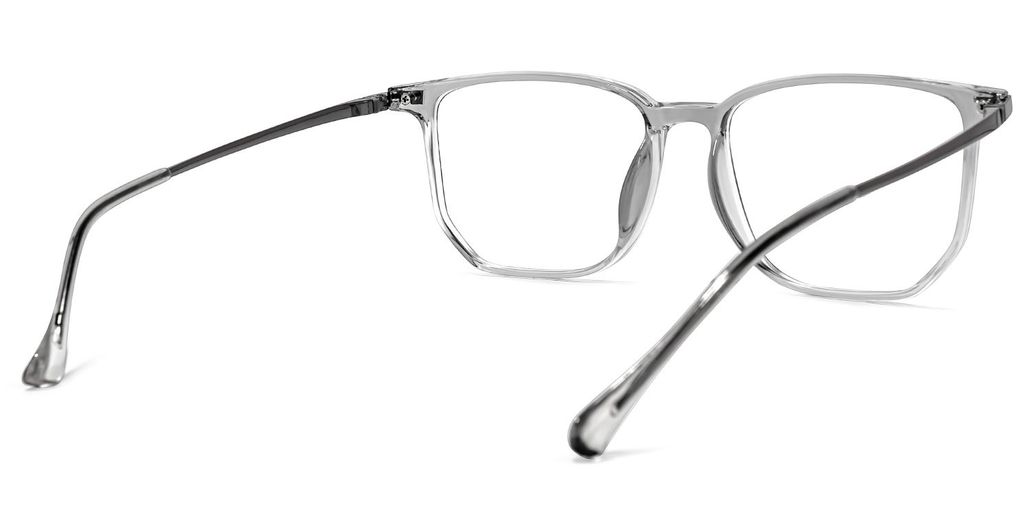 Fezell Square Gray Glasses | ZEELOOL UK3