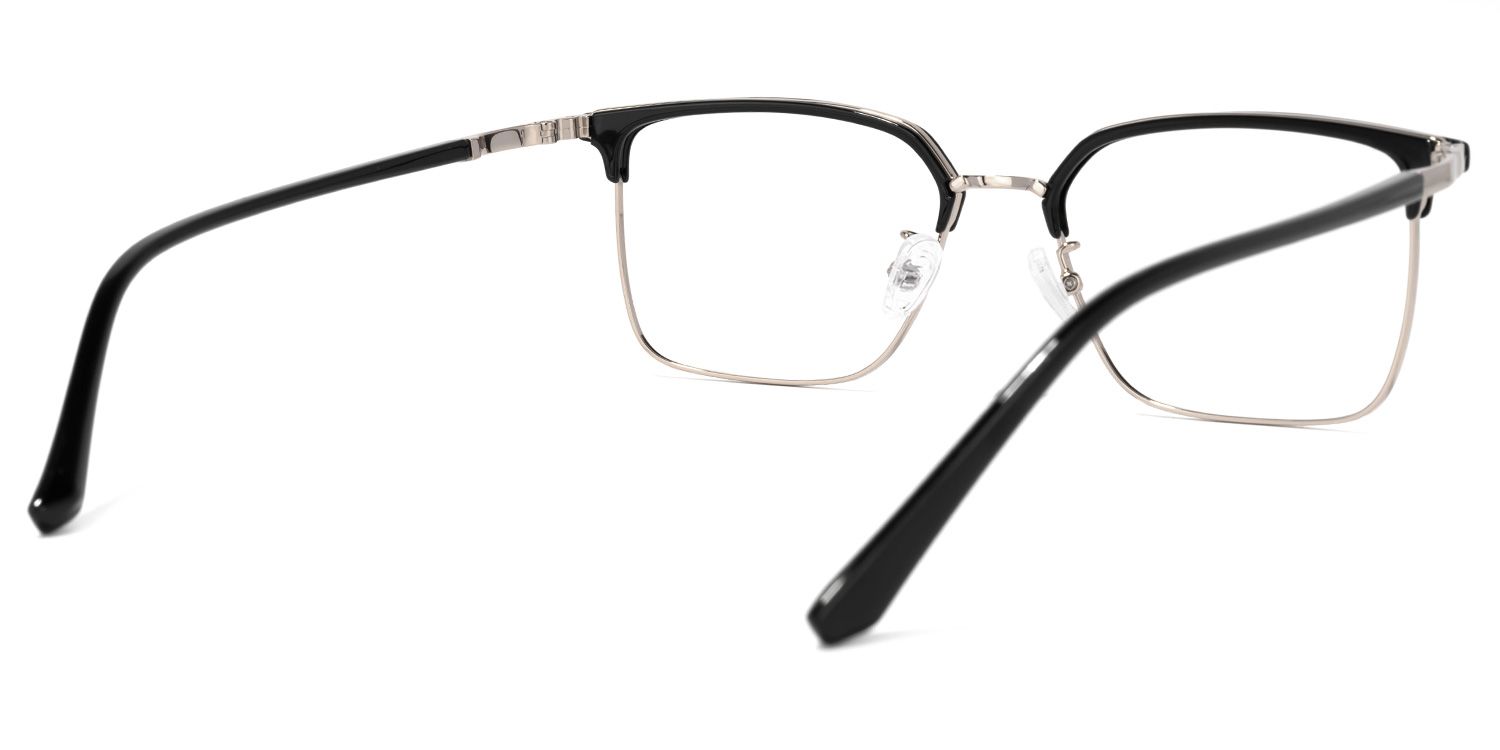 Hasan Square Black Glasses | ZEELOOL UK3