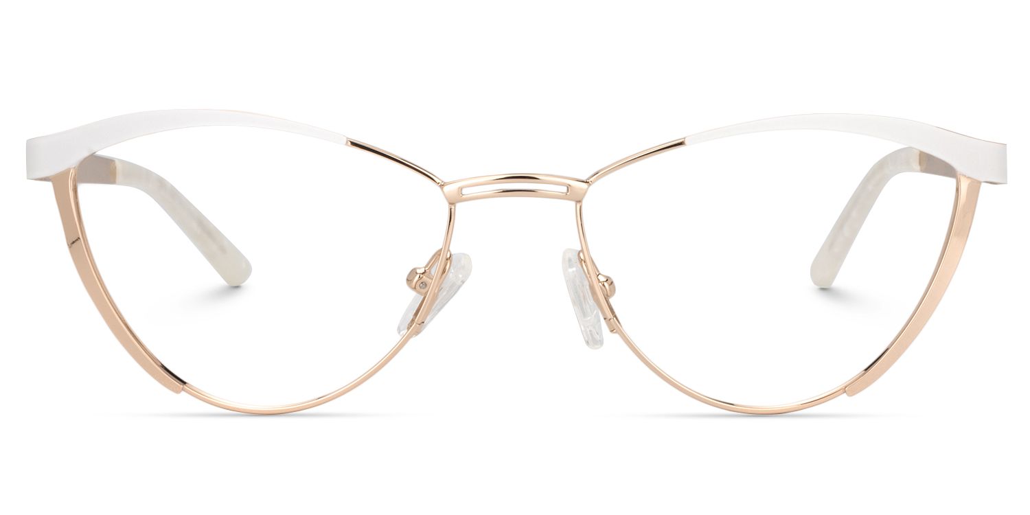 Sydney Cat Eye Gold Eyeglasses and Metal Frames0