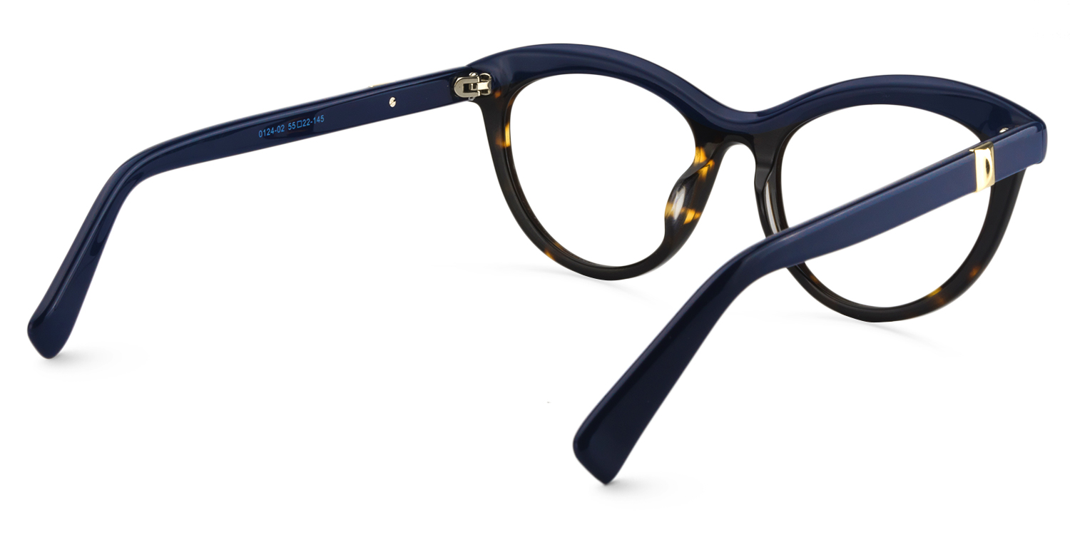 Cat Eye Blue Glasses | ZEELOOL UK5