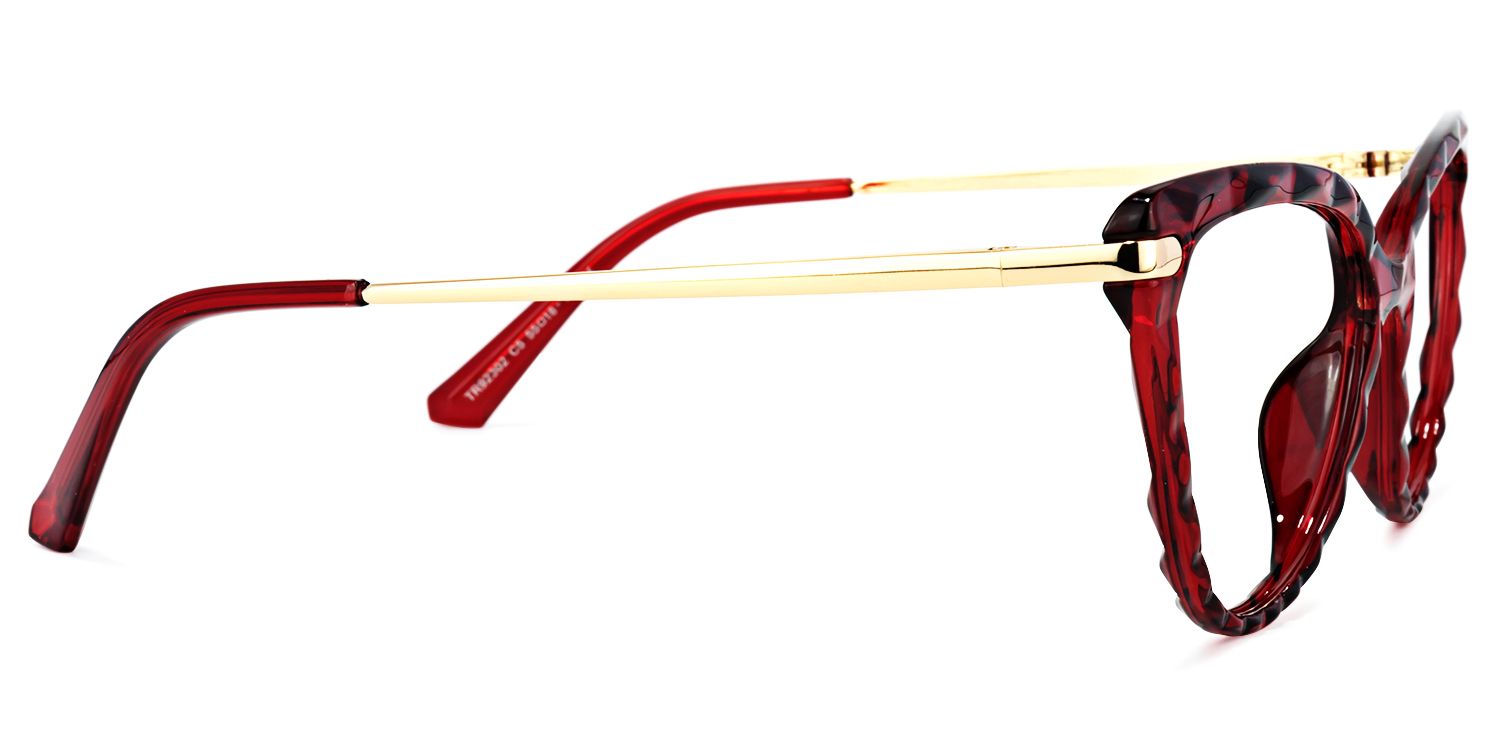 Lucas Cateye Red Eyeglasses with TR90 Frame3