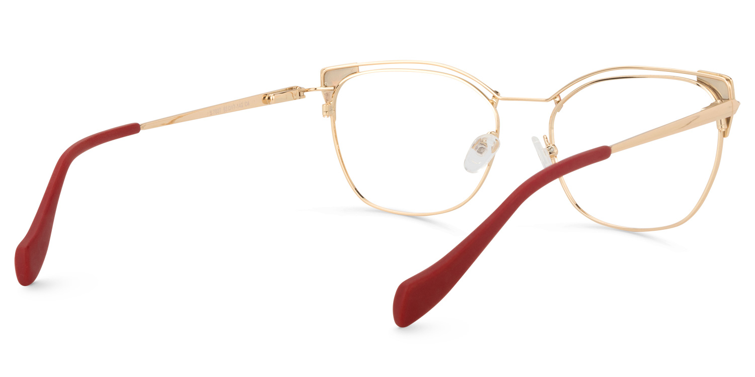 Square Dark-Red Glasses | ZEELOOL UK5