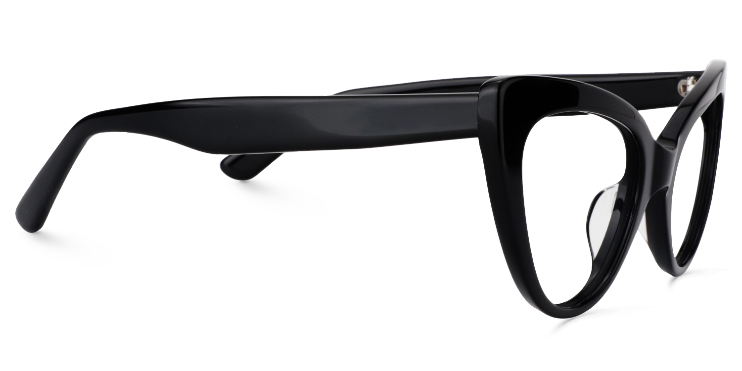 Claudette Cat Eye Black Glasses3