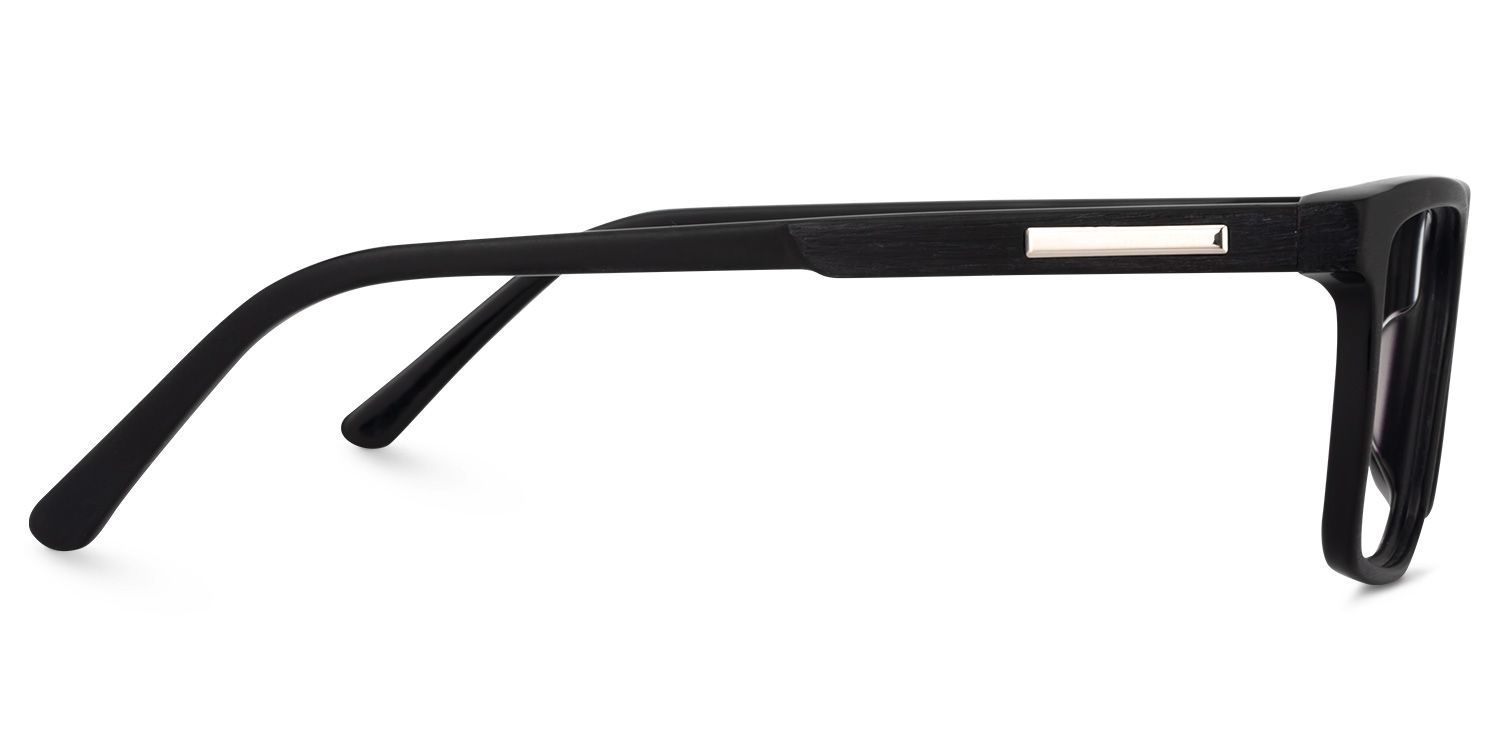 Daniel Rectangle Black Glasses | ZEELOOL UK3