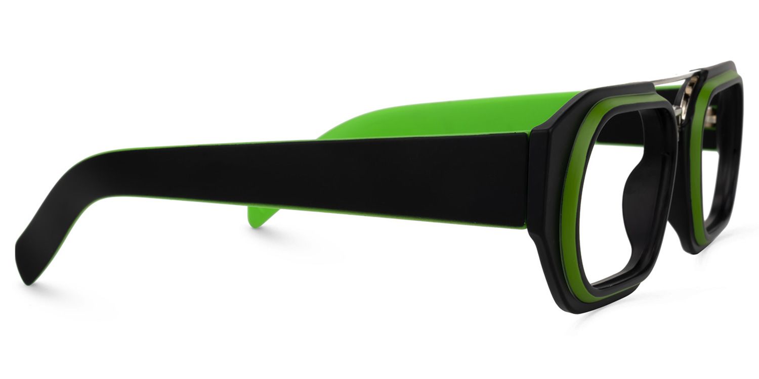 Ineabell Geometric Green Glasses | ZEELOOL UK2