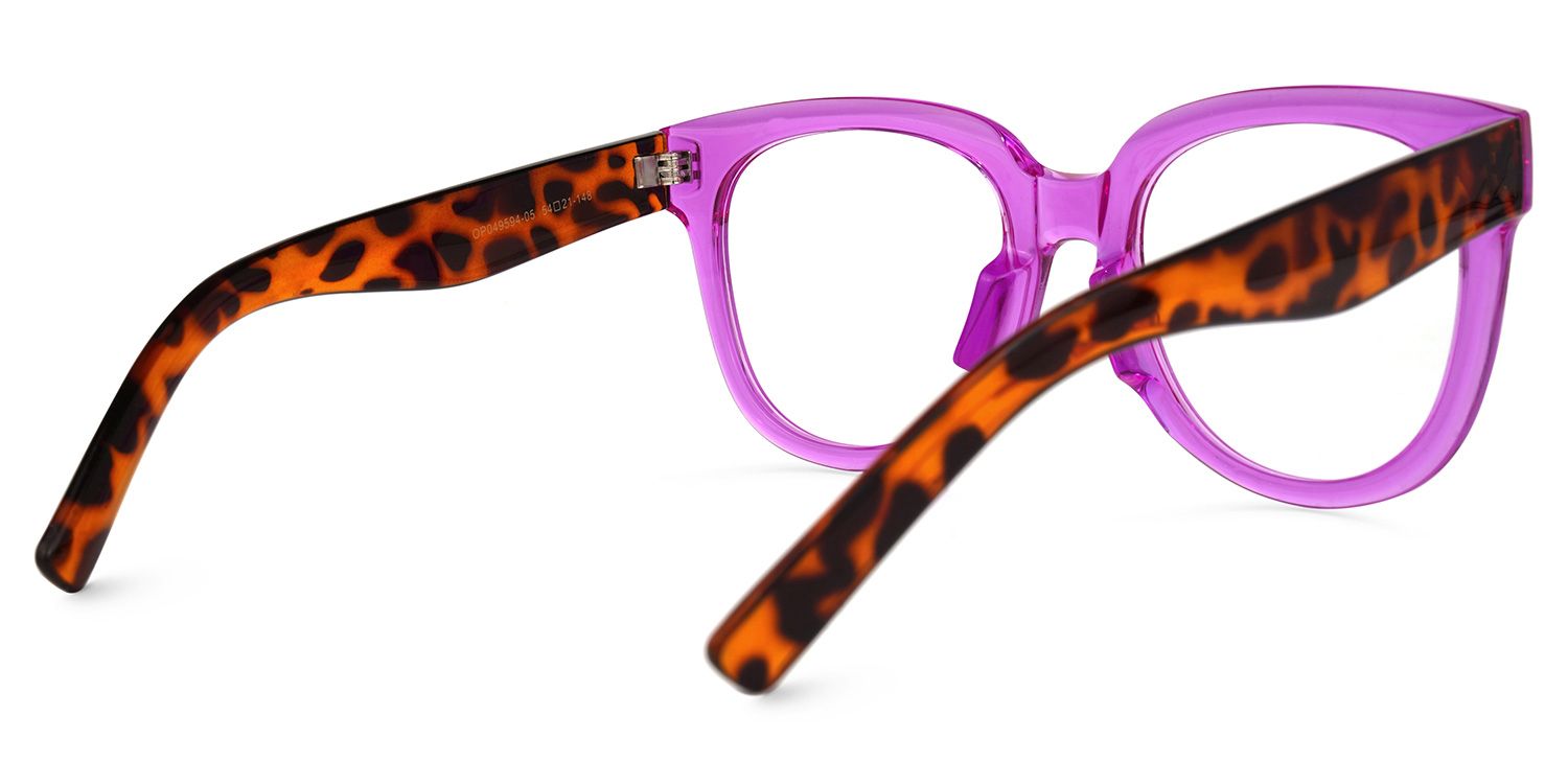 Harrell Square Purple Eyeglasses and Glasses Frames3