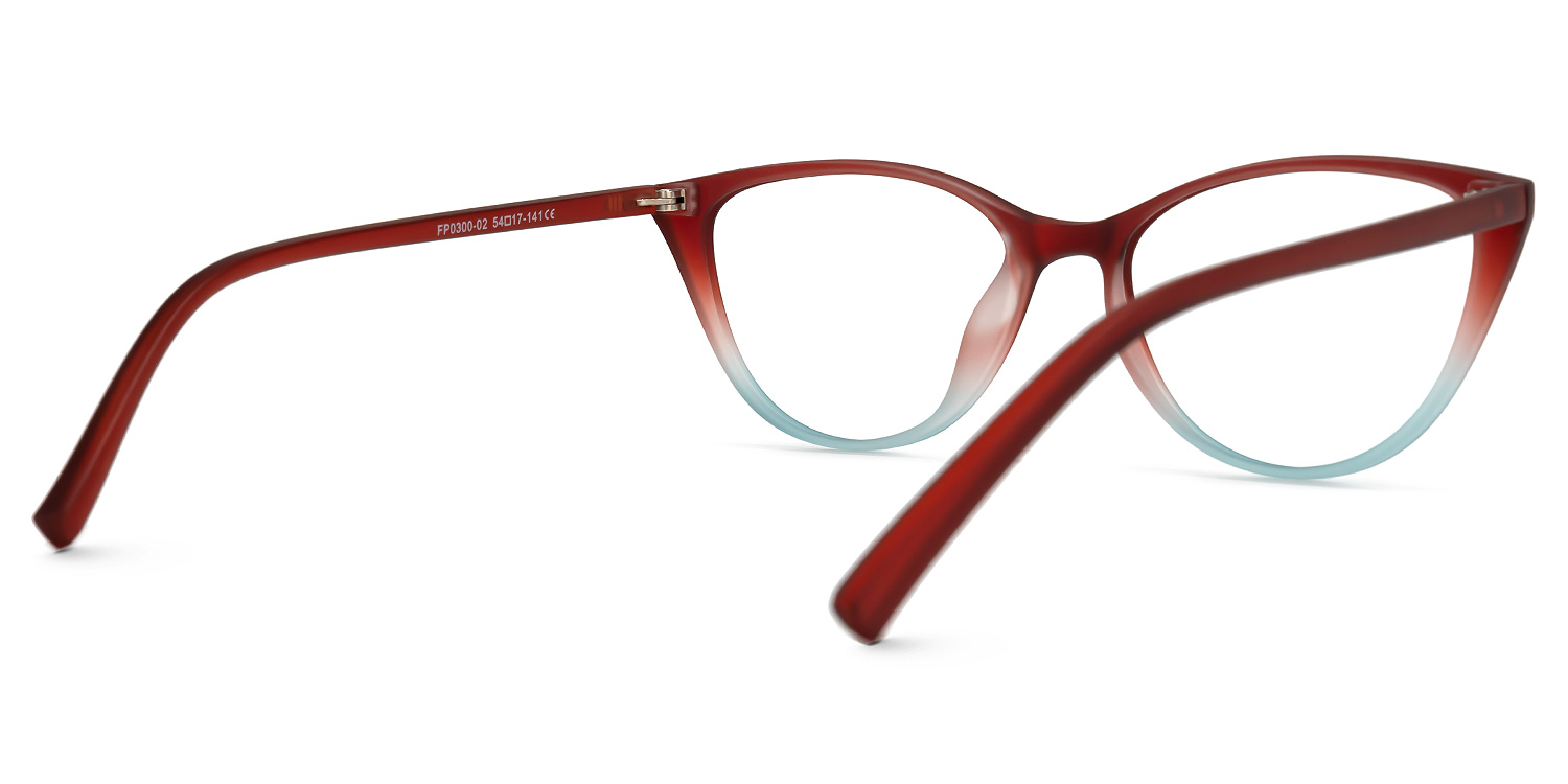 Lucy Cateye Red Glasses  | ZEELOOL UK3