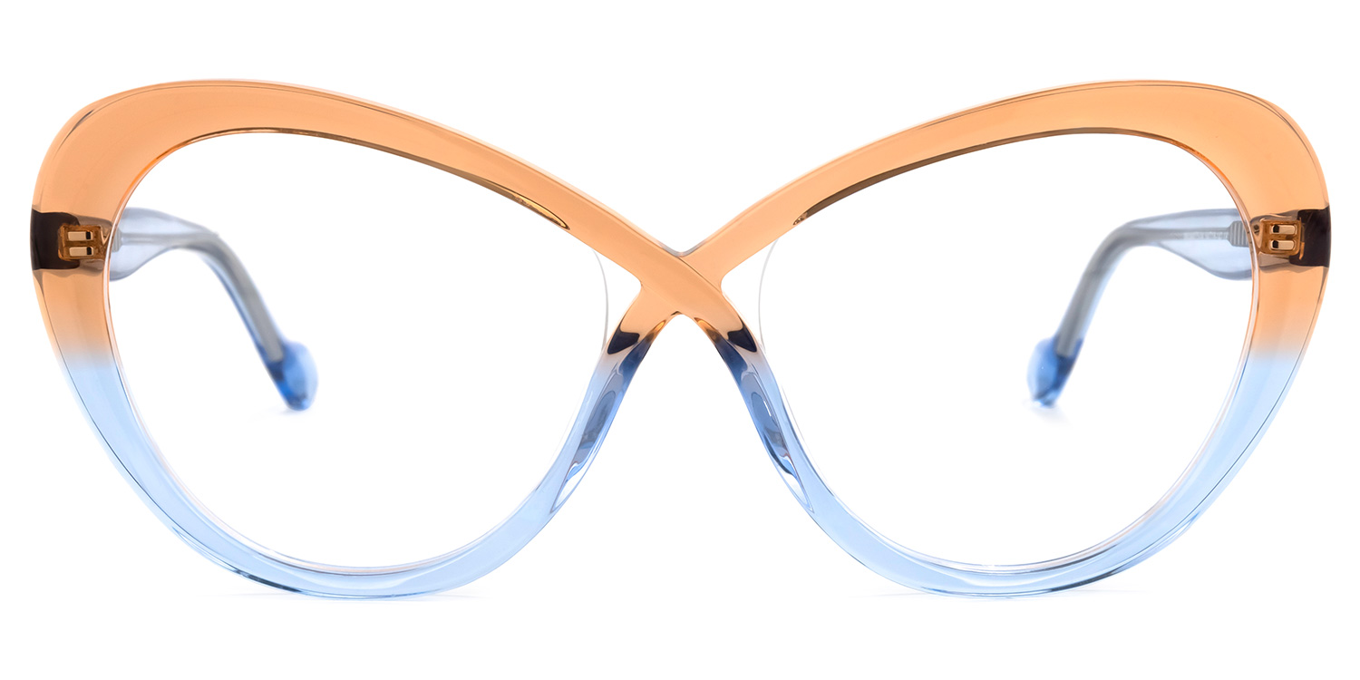 Charde Geometric Blue Glasses | ZEELOOL UK0