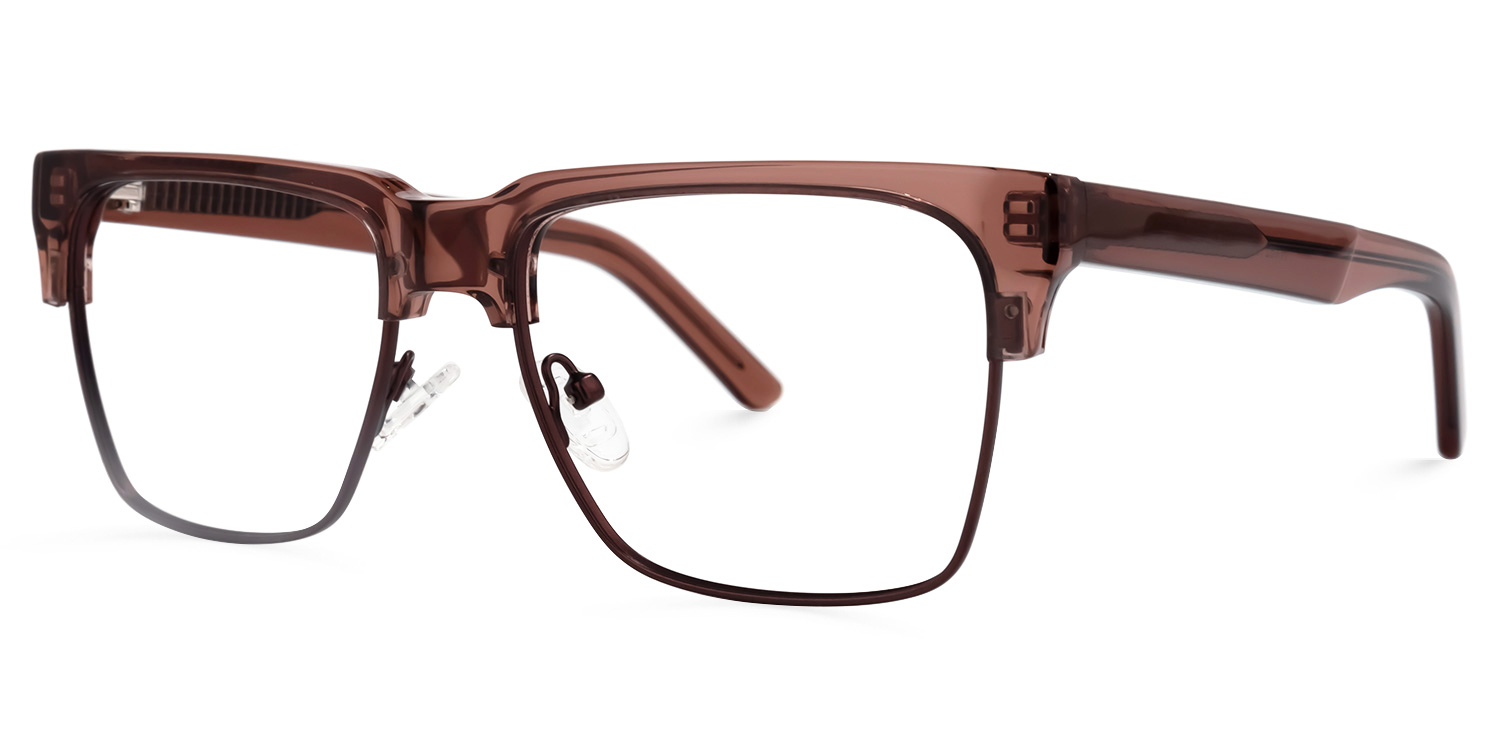 Mienzer Browline Brown Glasses1
