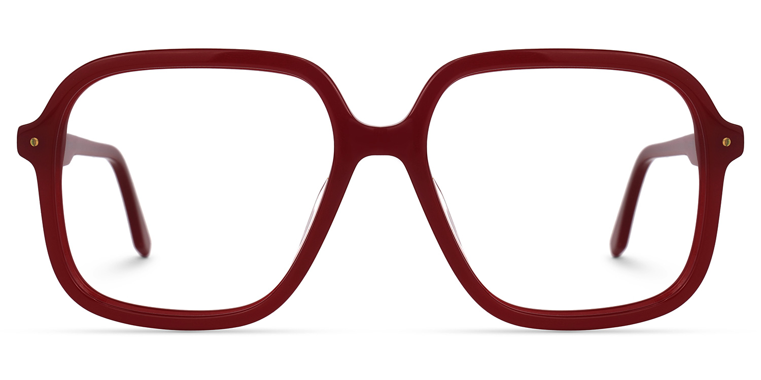 Caroline Square Red Glasses | ZEELOOL UK0
