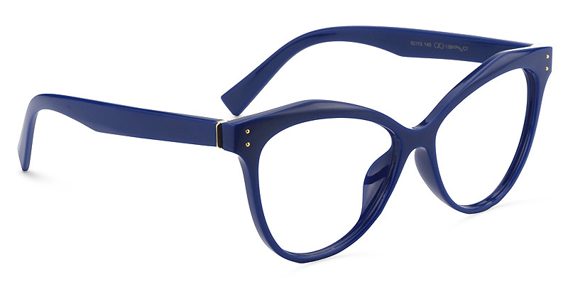 Saul Cat Eye Dark Blue Glasses  | ZEELOOL UK3