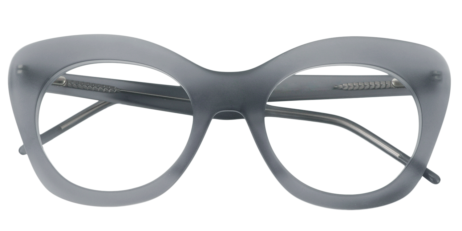 Cat-eye Gray Glasses | ZEELOOL UK1
