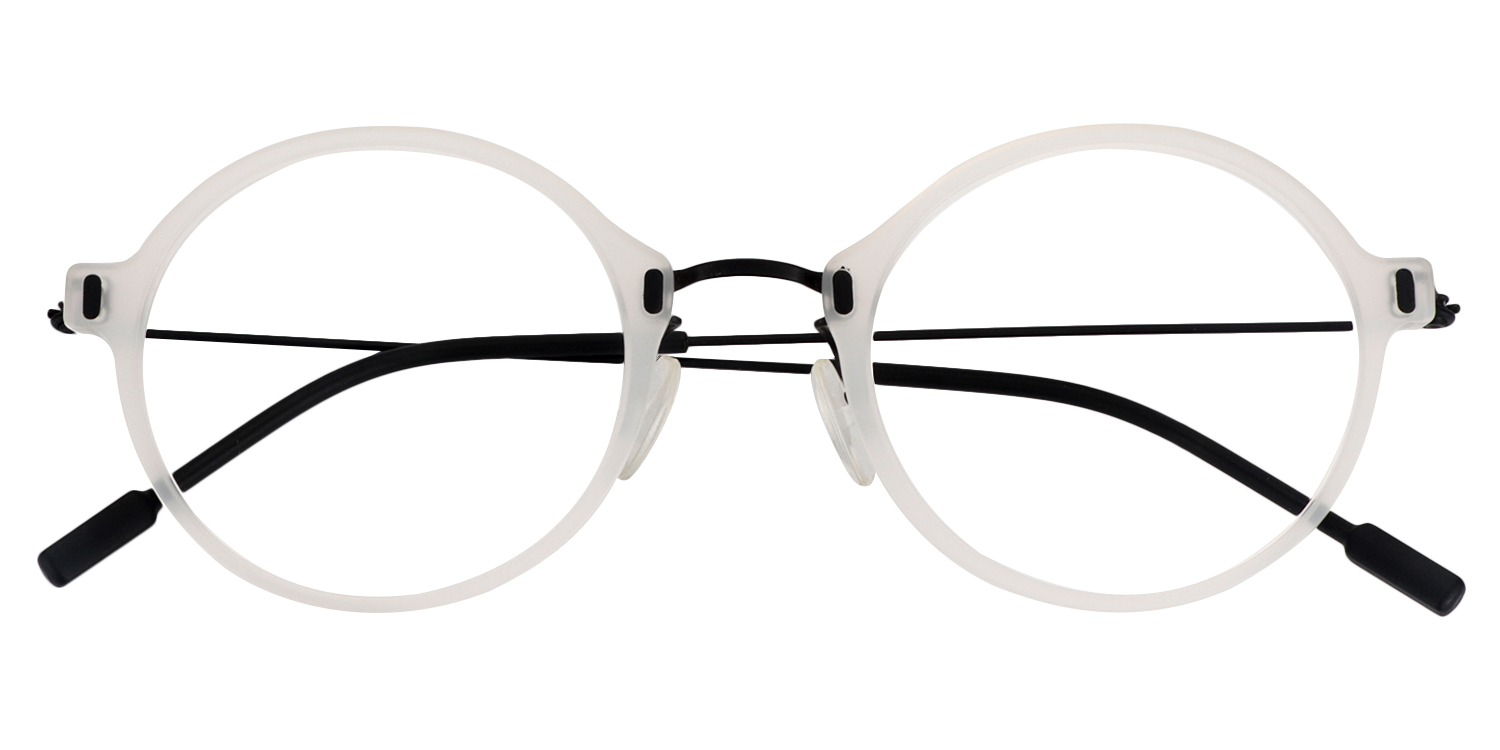 Round White Glasses | ZEELOOL UK1