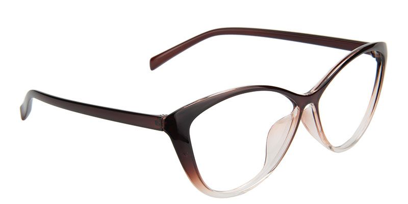 Iris Cat Eye Brown Glasses | ZEELOOL UK5
