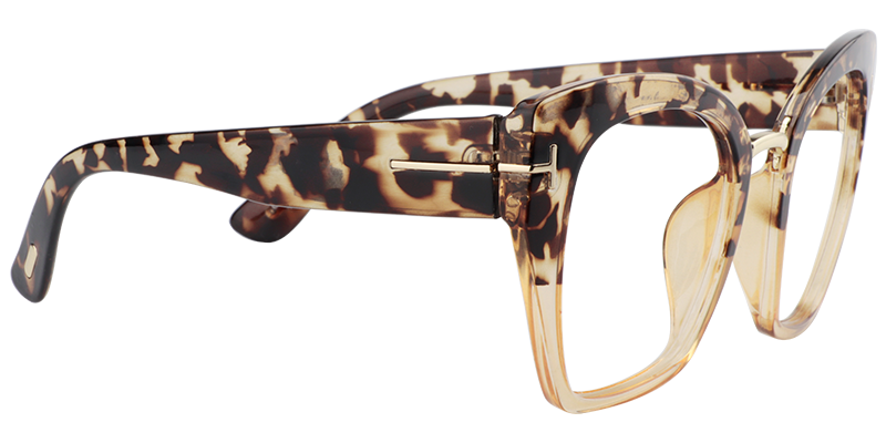Square Light Tortoise Glasses | ZEELOOL UK5
