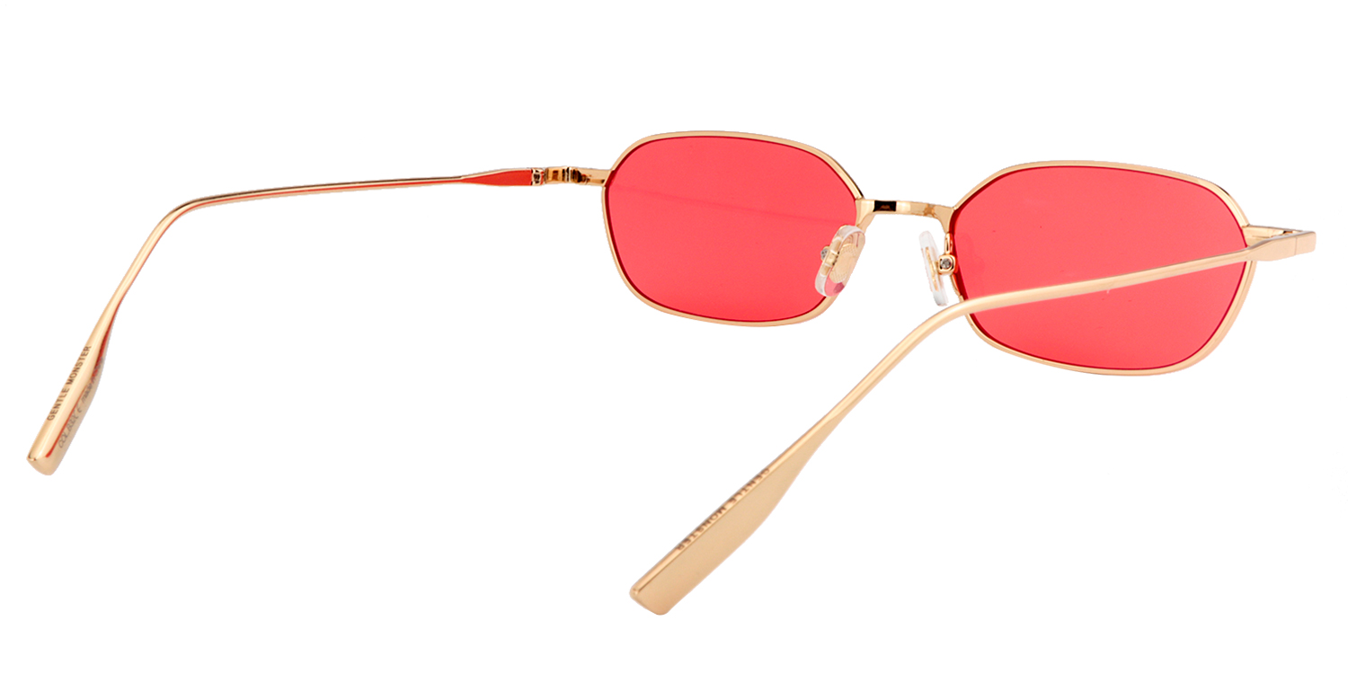 Rectangle Gold Sunglasses | ZEELOOL UK4