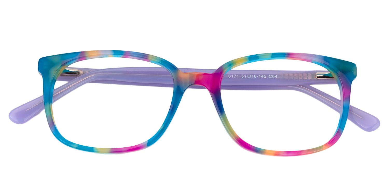 Rectangle Blue Glasses | ZEELOOL UK1
