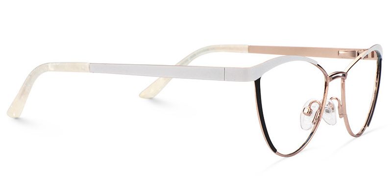 Sydney Cat Eye White Frame Glasses | ZEELOOL UK4