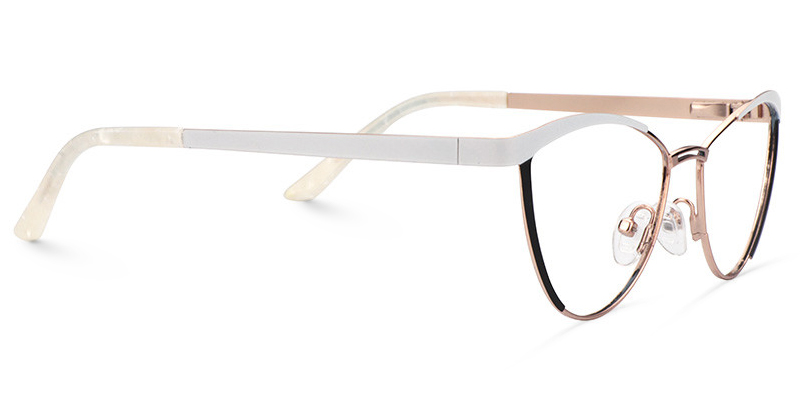 Sydney Cat Eye White Frame Glasses | ZEELOOL UK4