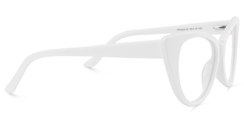 Cat Eye White Glasses | ZEELOOL UK4