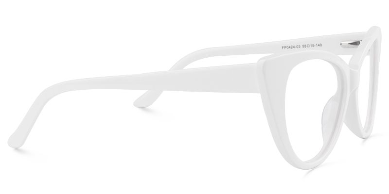 Cat Eye White Glasses | ZEELOOL UK4
