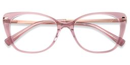 Chanda Cat Eye Pink Glasses1