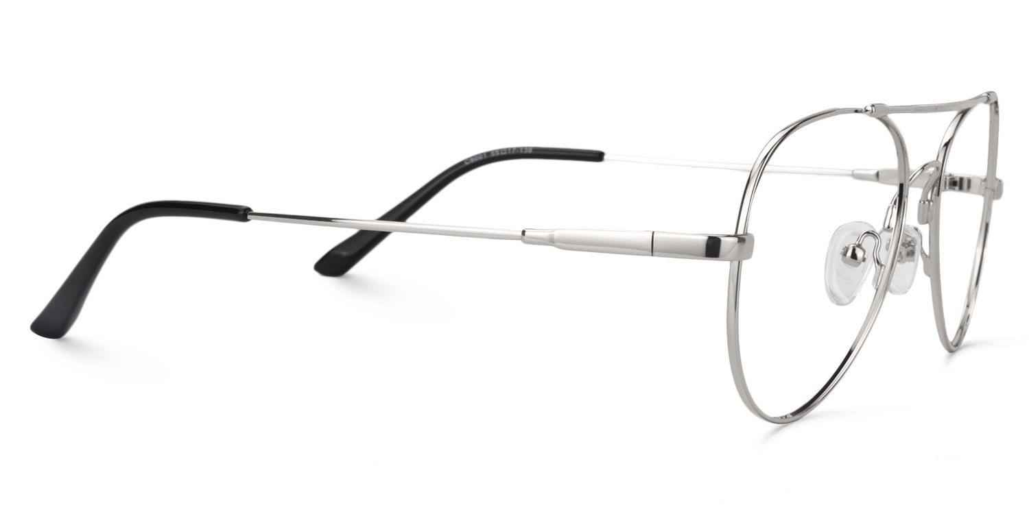 Aviator Silver Glasses | ZEELOOL UK4
