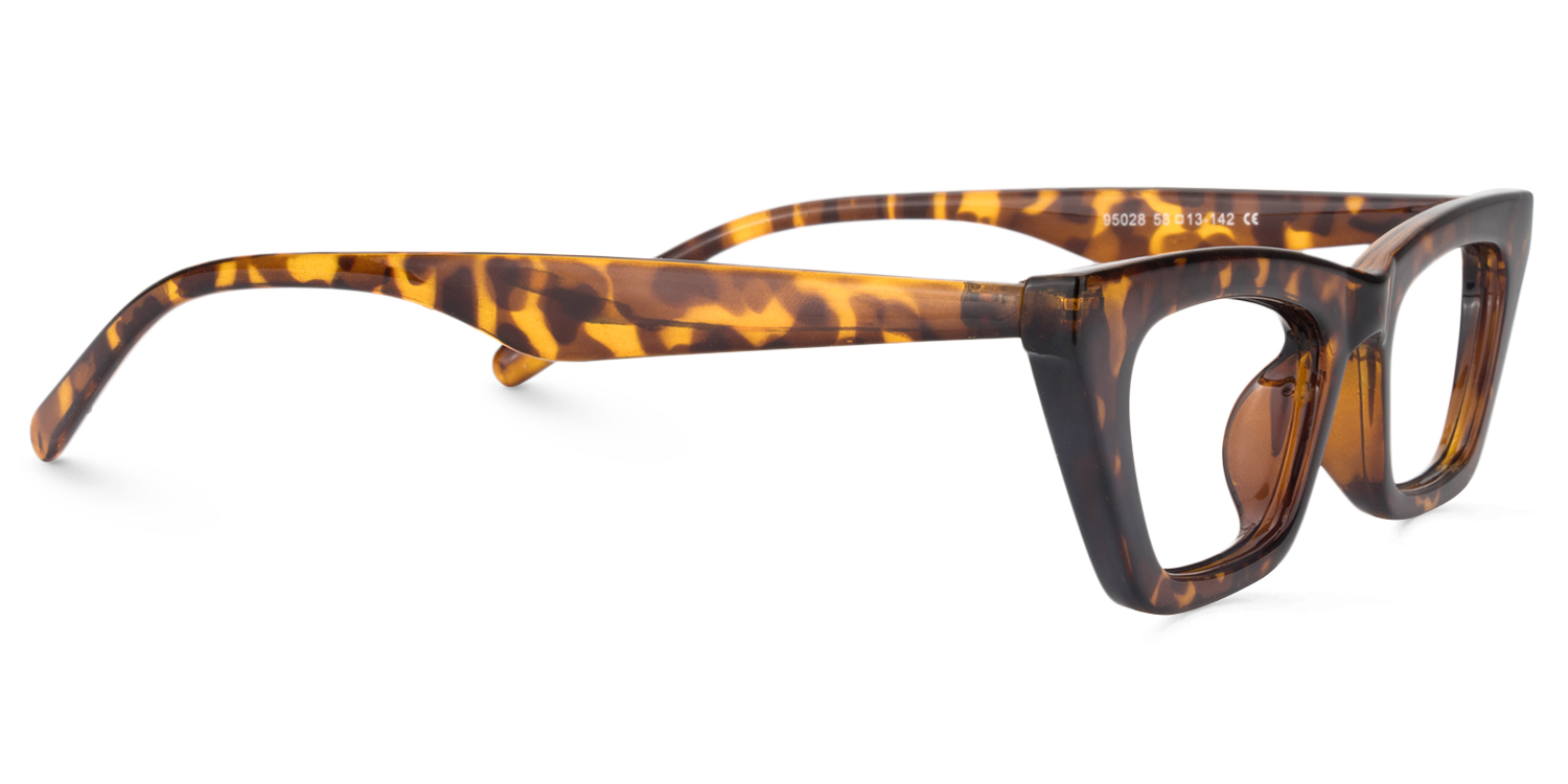 Cat Eye Yellow Tortoise Glasses | ZEELOOL UK4