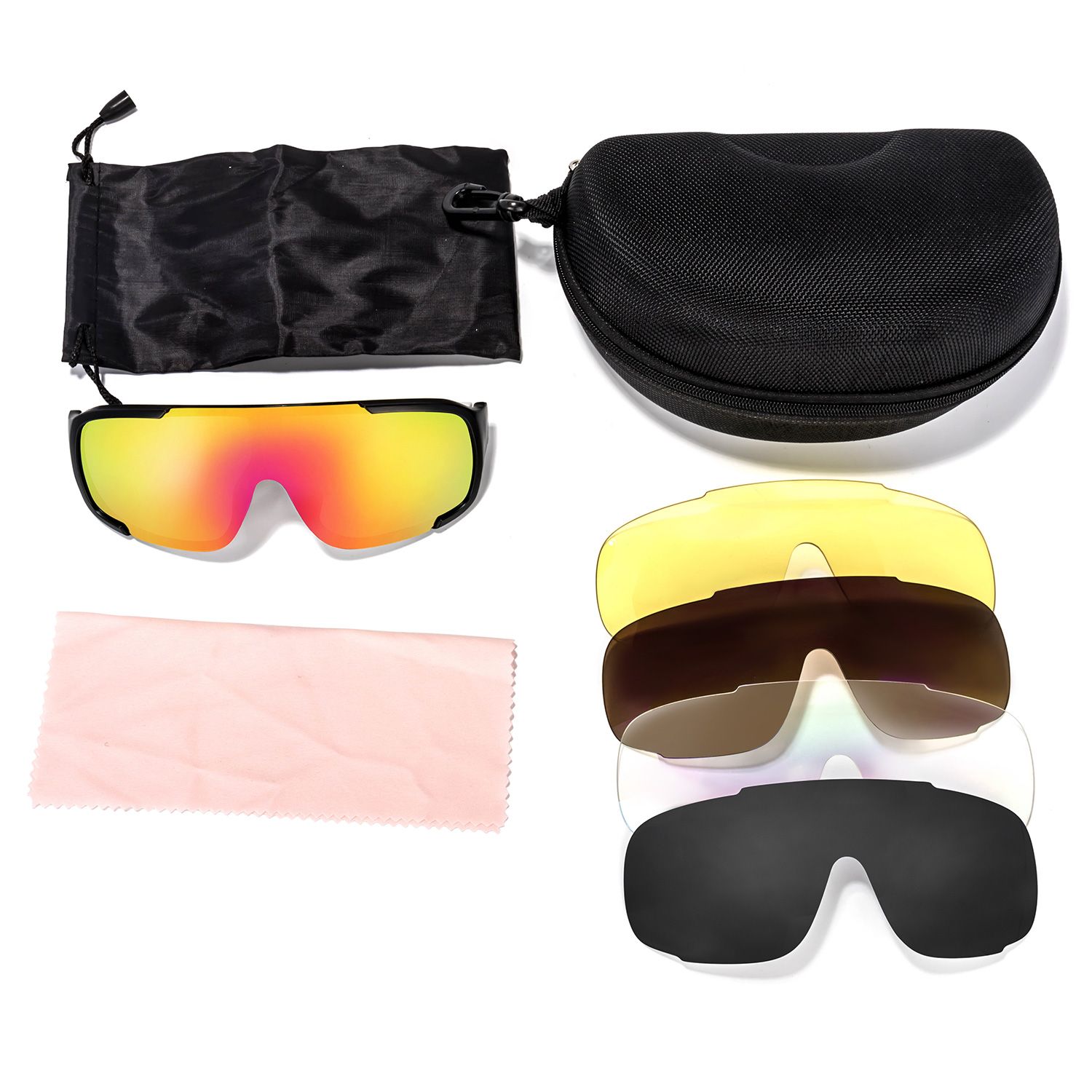 Late Ractangle Goggle Paul Rectangle Black Cycling Goggles | ZEELOOL UK