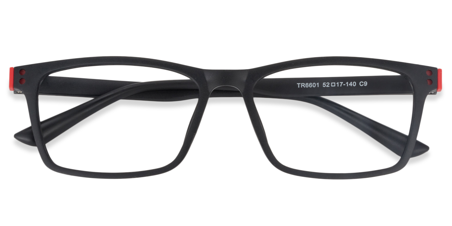 ZEELOOL Cheche Rectangle Black Glasses
